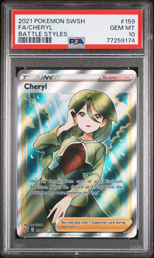 PSA 10 Cheryl Full Art - Battle Styles #159