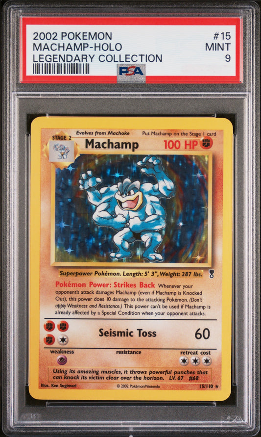 PSA 9 Machamp Holo - Legendary Collection #15